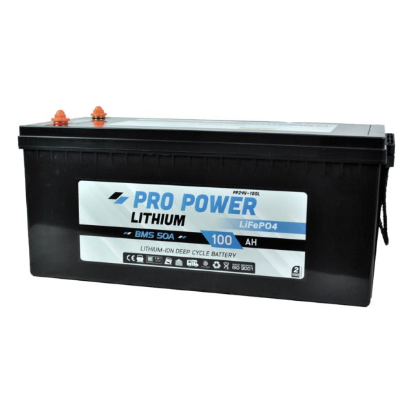 100AH 24V Lithium Camping Caravan Deep Cycle Battery - Pro Power