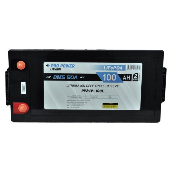 100AH 24V Lithium Camping Caravan Deep Cycle Battery - Pro Power