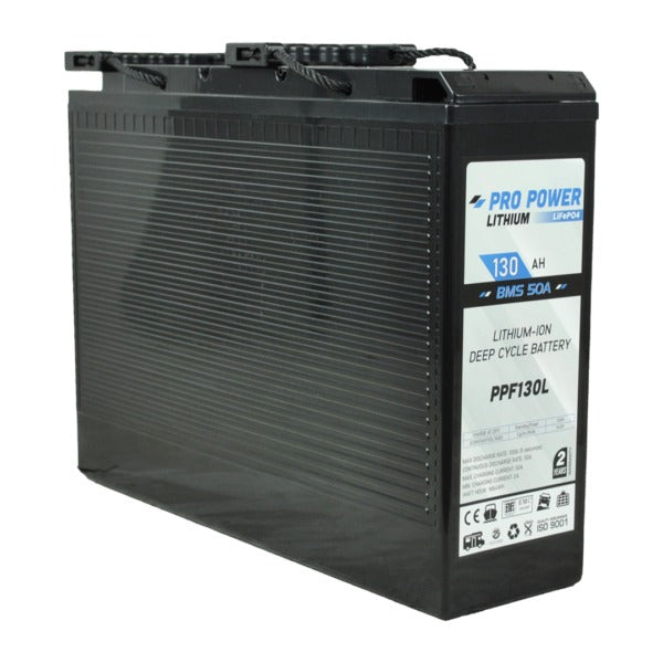 130AH 12V Lithium Battery Slimline Camping Caravan Deep Cycle Battery - Pro Power