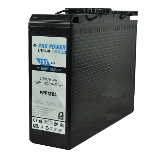 130AH 12V Lithium Battery Slimline Camping Caravan Deep Cycle Battery - Pro Power