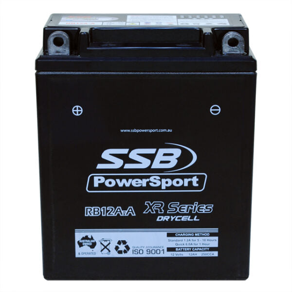 RB12A-A SSB XR Series Motorcycle Battery (12N12A-4A-1) – Suncoast Batteries