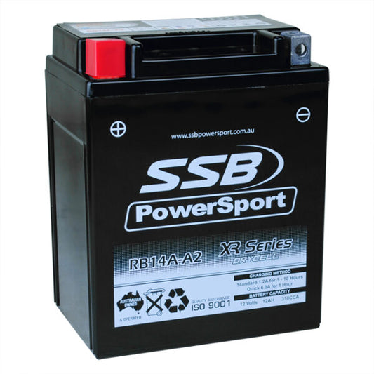 RB14A-A2 SSB XR Series Motorcycle Battery (12N14A-3A)