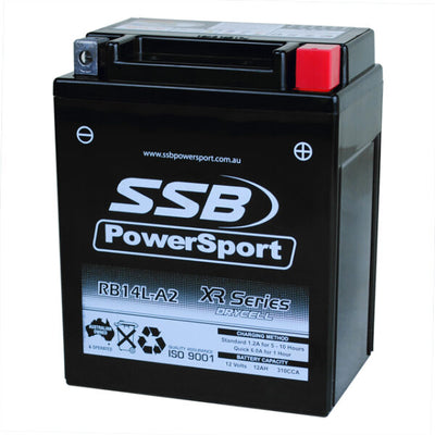 RB14L-A2 SSB XR Series Motorcycle Battery (12N14L-A2)