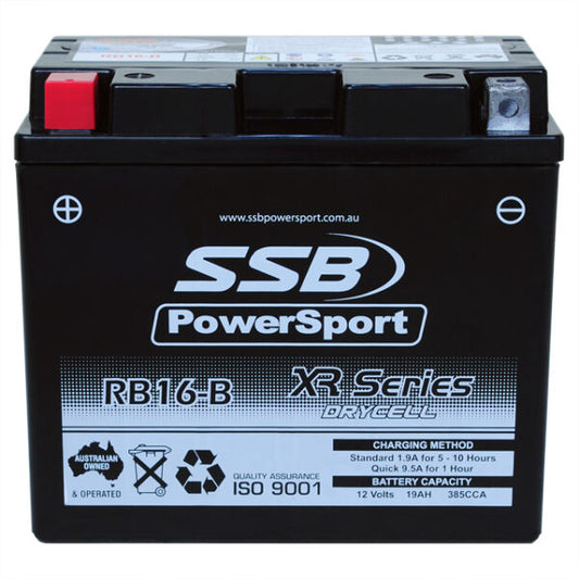 RB16-B SSB XR Series Motorcycle Battery (12N16-3B)