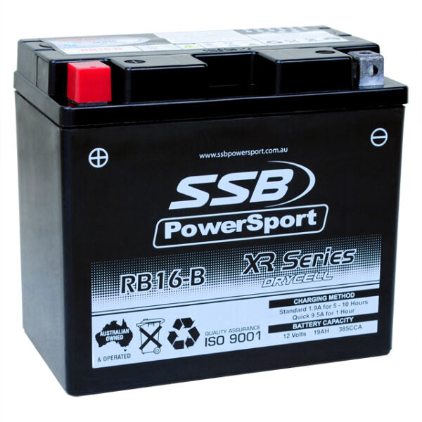 RB16-B SSB XR Series Motorcycle Battery (12N16-3B)