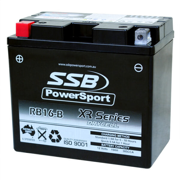 RB16-B SSB XR Series Motorcycle Battery (12N16-3B)