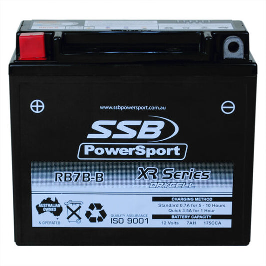 RB7B-B SSB XR Series Motorcycle Battery (YTX7B-BS)