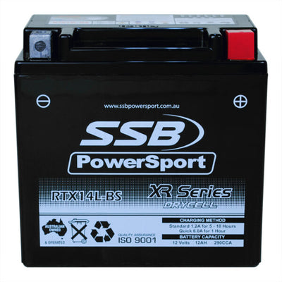 RTX14L-BS SSB XR Series Motorcycle Battery (YTX14L-BS)