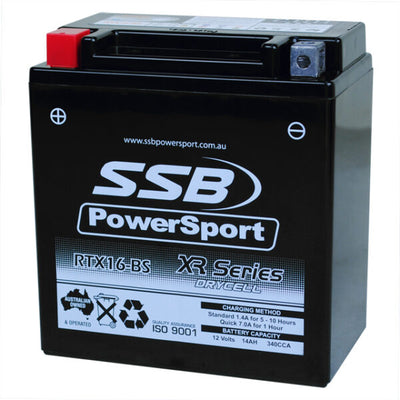 RTX16-BS SSB XR Series Motorcycle Battery (YTX16-BS)