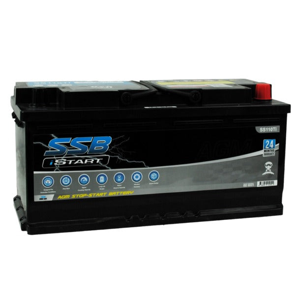 SS110Ti SSB Stop Start VRLA AGM Battery Hybrid Car Battery (DIN110H)