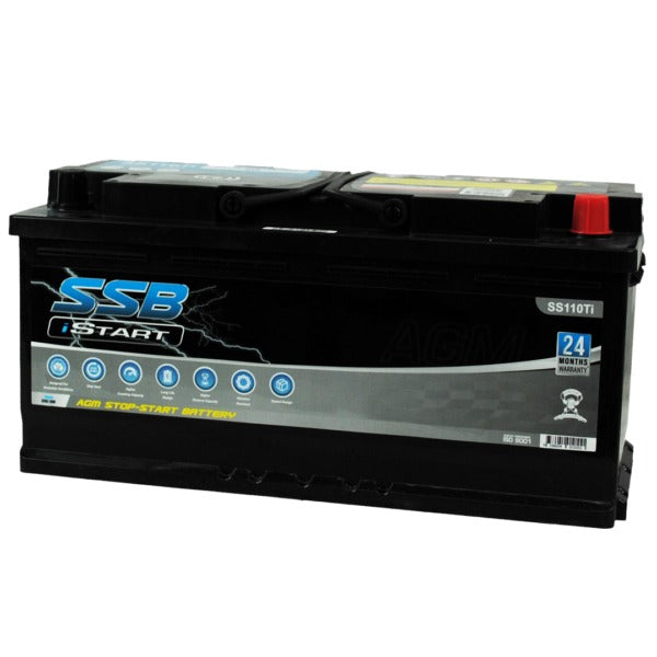 SS110Ti SSB Stop Start VRLA AGM Battery Hybrid Car Battery (DIN110H)
