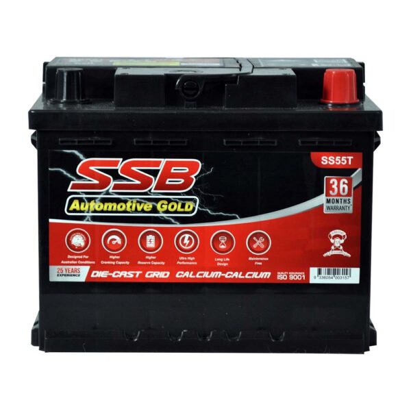 SS55T SSB Gold MF Car Battery (NS55T / NS55TZ)