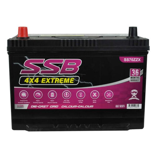 SS70ZZX SSB 4X4 Extreme 4WD Battery (Group 70ZZ)