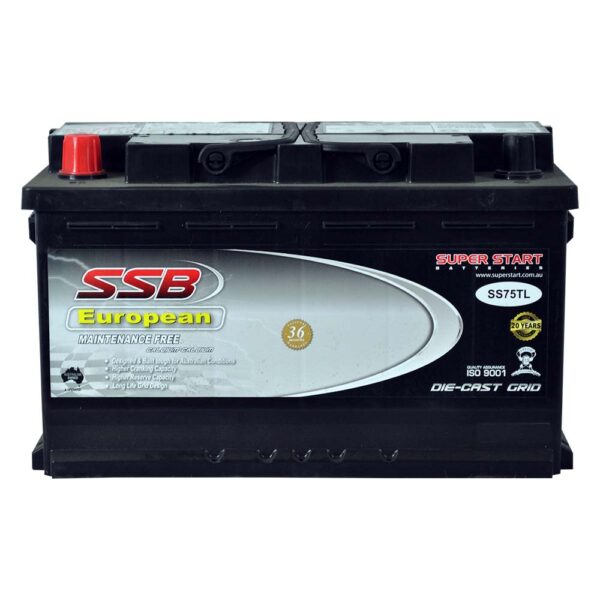 SS75TL SSB Gold MF Car Battery (DIN75LH)