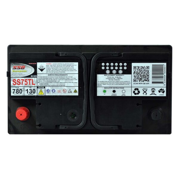 SS75TL SSB Gold MF Car Battery (DIN75LH)