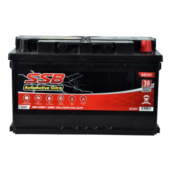 SS75T SSB Gold MF Car Battery (DIN75LH)