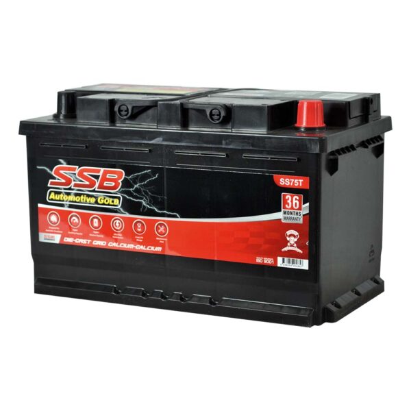 SS75T SSB Gold MF Car Battery (DIN75LH)