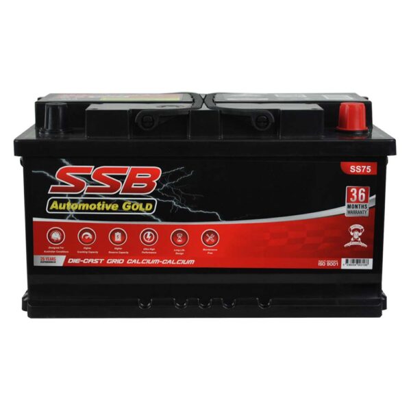 SS75 SSB Gold MF Car Battery (N70ZZ)