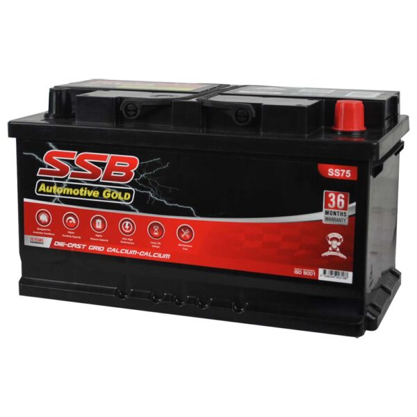 SS75 SSB Gold MF Car Battery (N70ZZ)