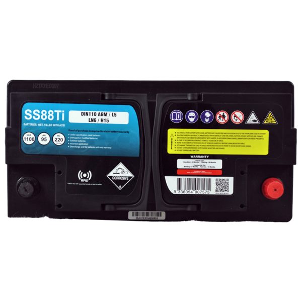 SS88Ti SSB Stop Start VRLA AGM Battery Hybrid Car Battery (DIN88H)