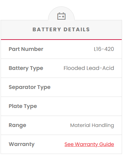 L16-420 SSB Deep Cycle Flooded/Wet Lead-Acid Battery