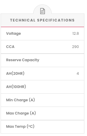 LFP14H-BS SSB Lithium Ultralite Motorcycle Battery