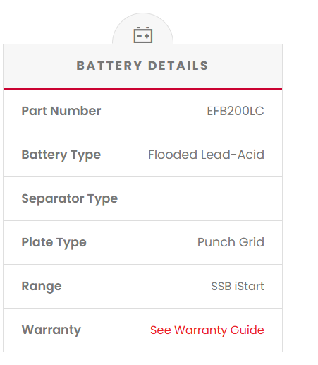 EFB200LC SSB Stop Start EFB MF Truck Battery 200Ah EFB Battery