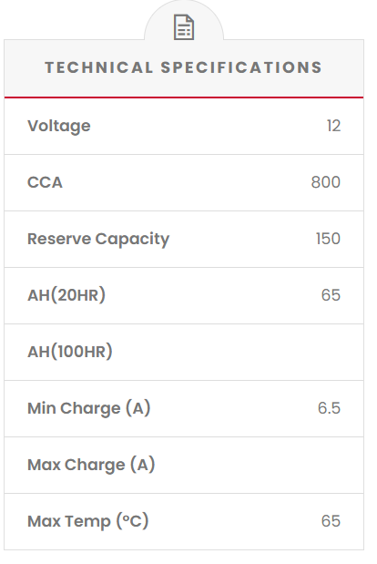 EFB66 SSB Stop Start EFB MF Car Battery (DIN66)