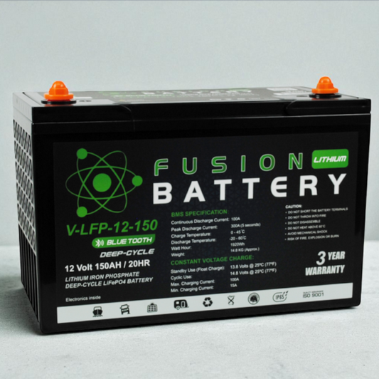 V-LFP-12-150 Fusion Lithium 150AH 12V Deep Cycle Battery