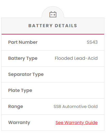 SS43 SSB Gold MF Car Battery (NS60L)