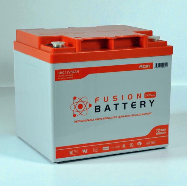 CBC12V50AH Fusion 50AH AGM 12V Deep Cycle Battery
