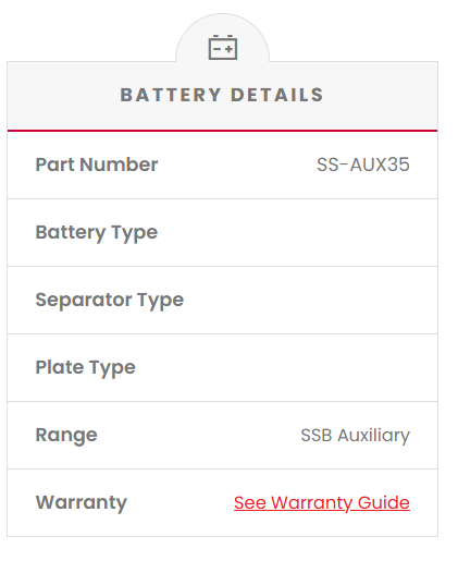 SS-AUX35 SSB Auxiliary VRLA Battery for Volvo and Mercedes Trucks