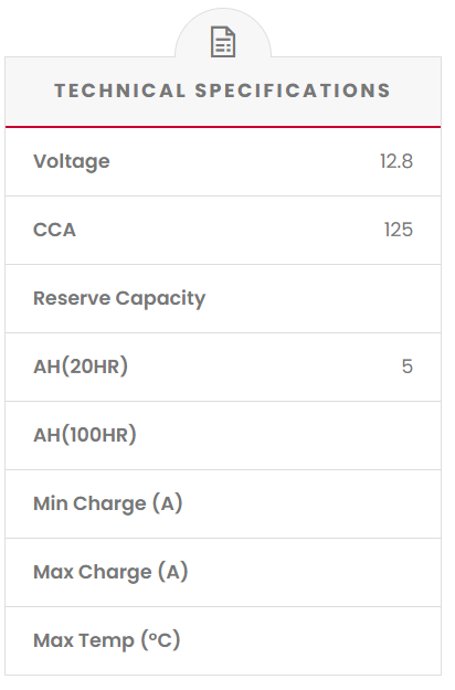 RB5L-B SSB XR Series Motorcycle Battery (12N5.5B)