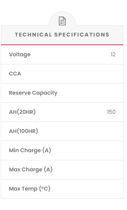 150AH 12V Lithium Camping Caravan Deep Cycle Battery - Pro Power