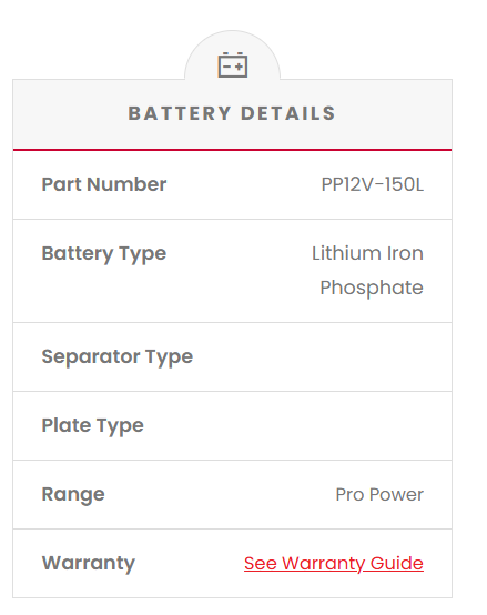150AH 12V Lithium Camping Caravan Deep Cycle Battery - Pro Power