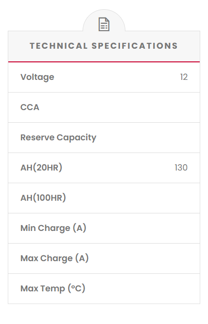 130AH 12V Lithium Battery Slimline Camping Caravan Deep Cycle Battery - Pro Power