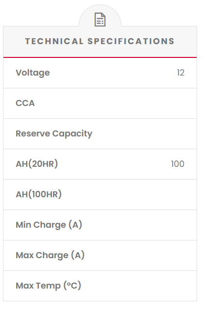 100AH 12V Lithium Camping Caravan Deep Cycle Battery - Pro Power