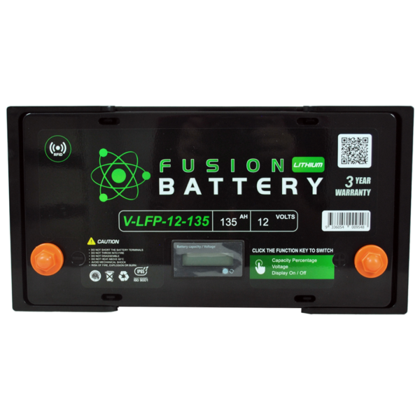 V-LFP-12-135 Fusion Lithium 135AH 12V Deep Cycle Battery