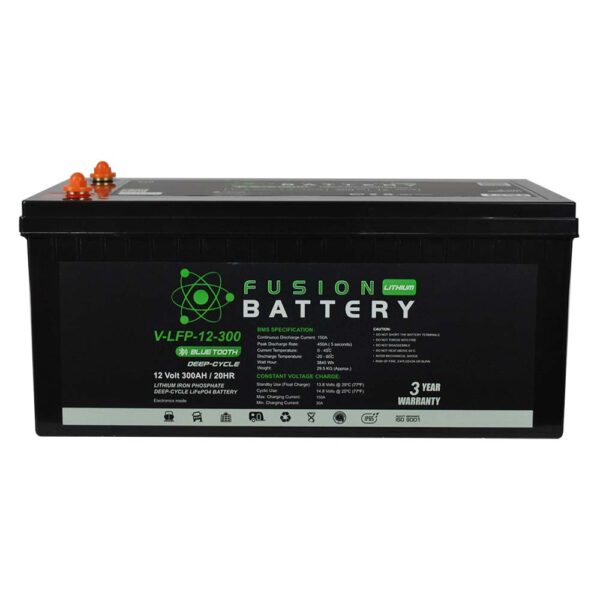 V-LFP-12-300 Fusion Lithium 12V Deep Cycle Battery