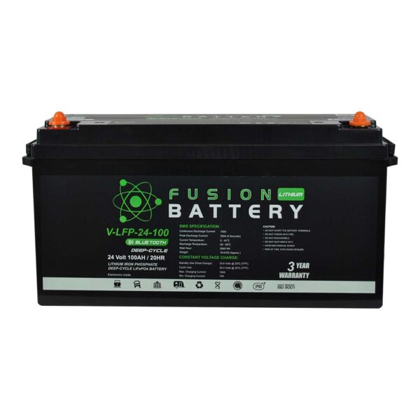 V-LFP-24-100 Fusion Lithium 24V 100AH Deep Cycle Battery