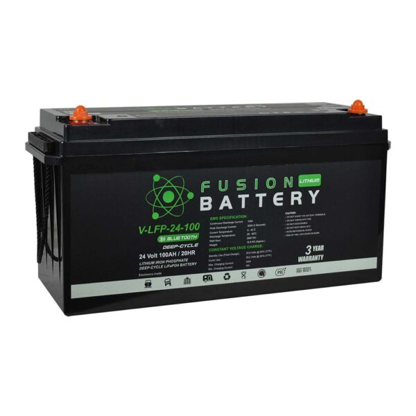 V-LFP-24-100 Fusion Lithium 24V 100AH Deep Cycle Battery