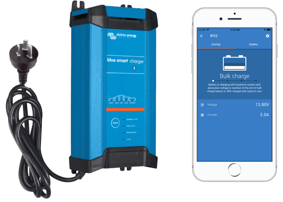 Victron Blue Smart IP22 12V Battery Charger 12/30(3) - 30A, 3x Output - Express Post