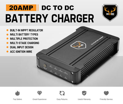 12V 20A DC to DC Battery Charger Dual Battery System MPPT