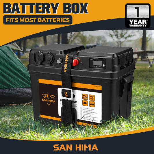 12V Portable Battery Box - Compatible with all Battery Types