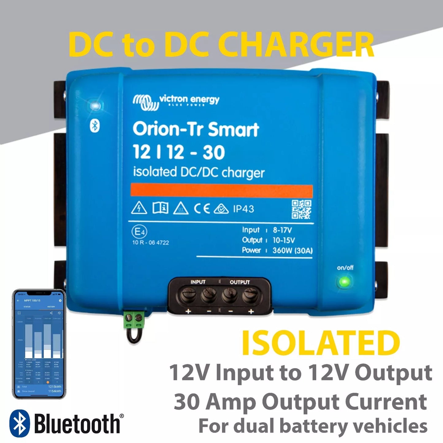 Victron Orion-Tr Smart 12/12-30A (360W) Isolated DC-DC Charger – Express Post