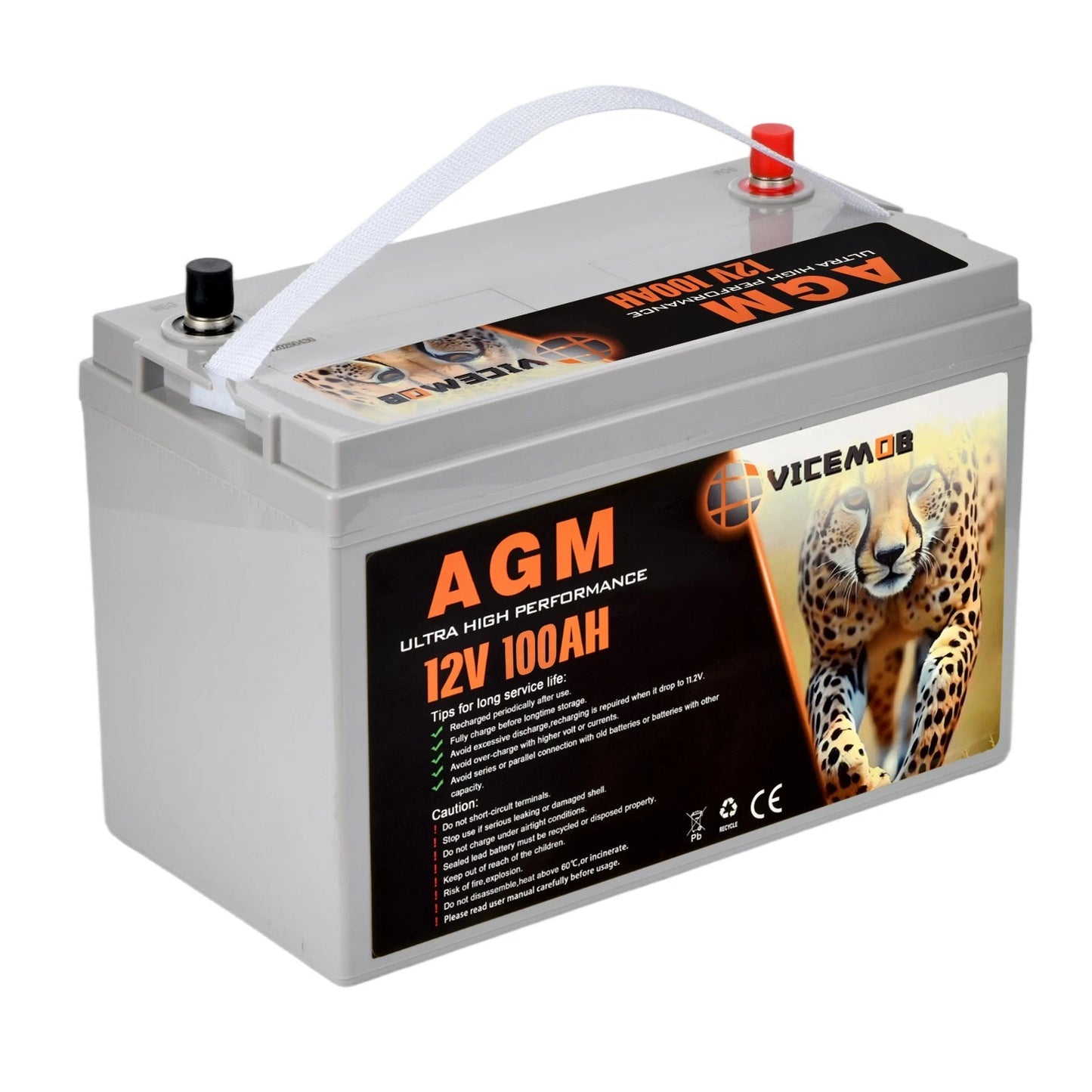 100AH 12V AGM Battery Camping Marine 4WD Fridge Solar Deep Cycle Battery
