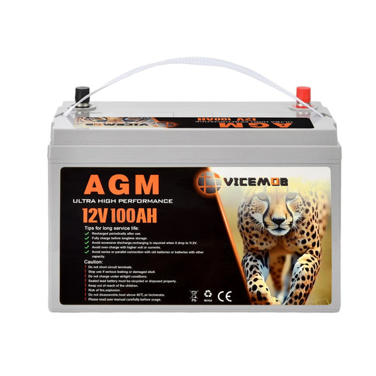 100AH 12V AGM Battery Camping Marine 4WD Fridge Solar Deep Cycle Battery