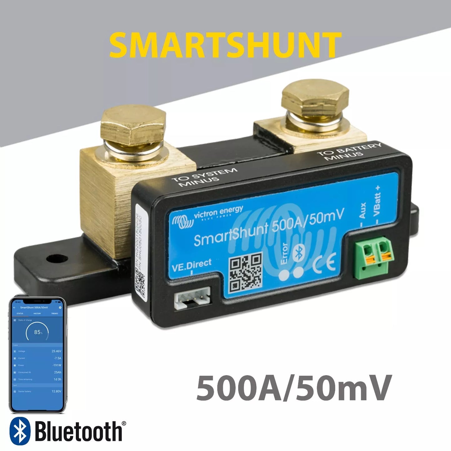 Victron Smart Shunt 500A Battery Monitor Smartshunt SHU050150050 - Express Post