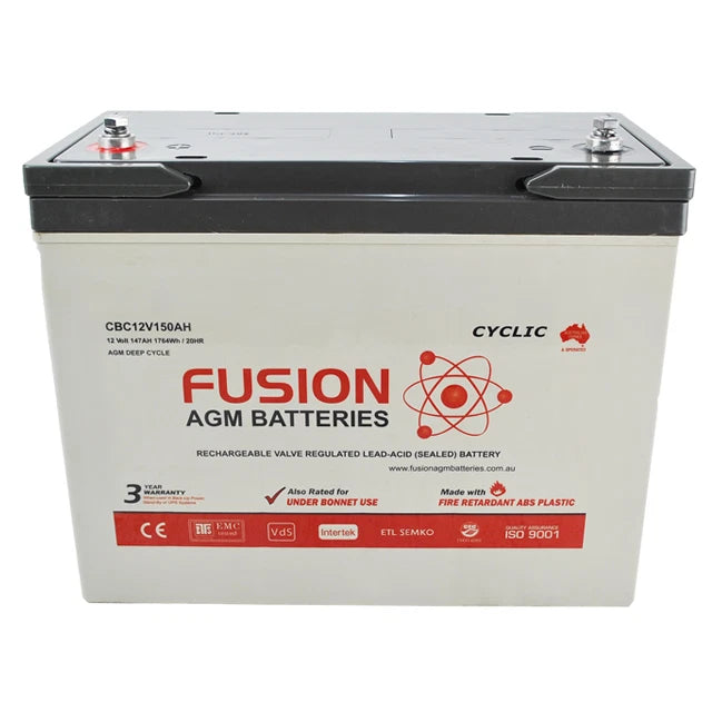 CBC12V150AH Fusion 150AH AGM 12V Deep Cycle Battery