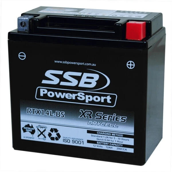 RTX14L-BS SSB XR Series Motorcycle Battery (YTX14L-BS)